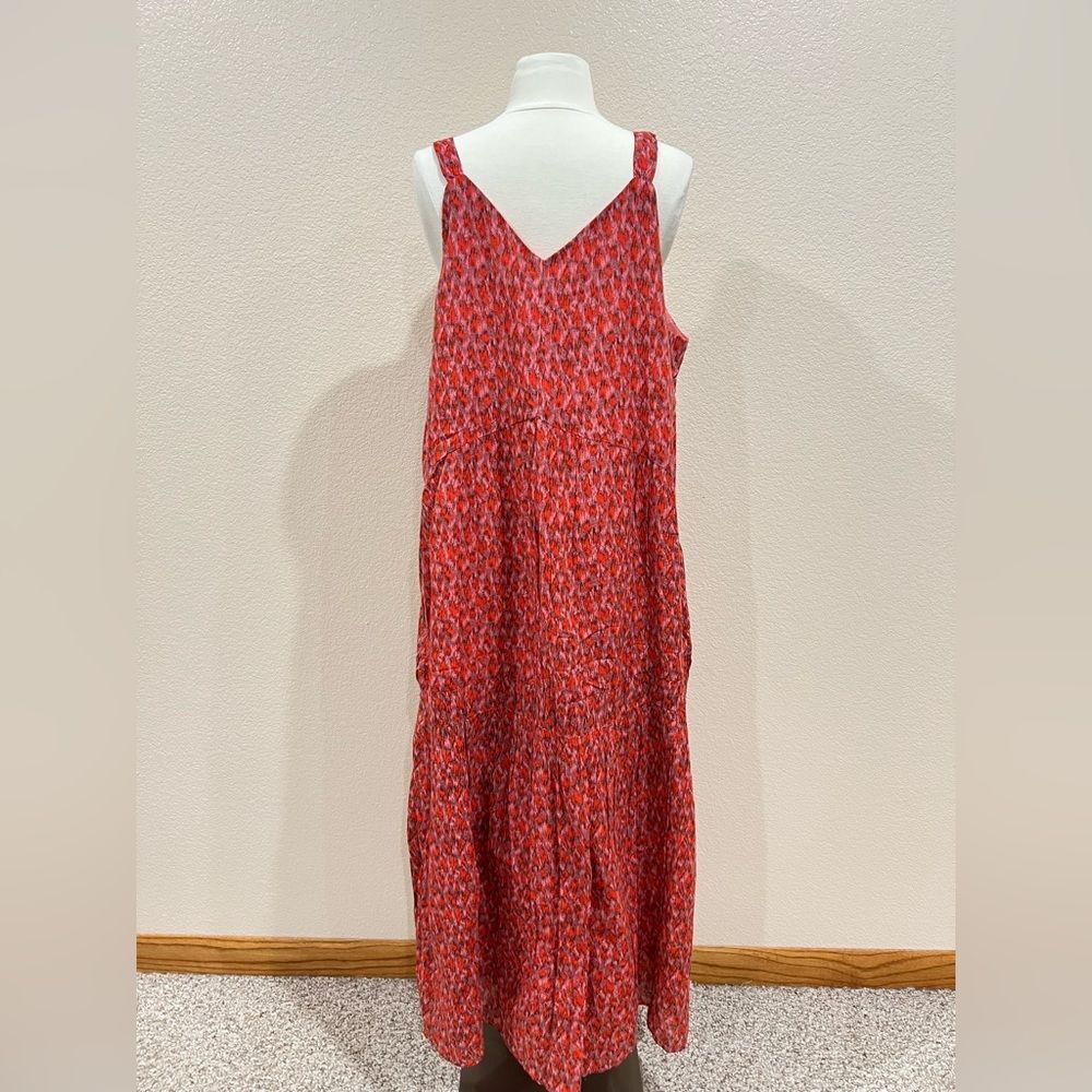 Joie Red Tiered Maxi Dress in Tea Rose NWT Size XL - Picture 6 of 15